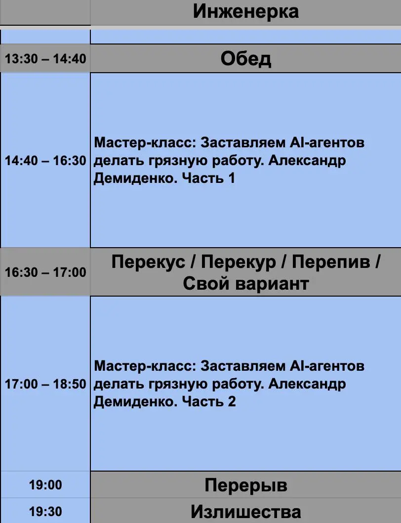 На митапе 5-го февраля В Инженерном зале сразу после обеда Саша Демиденко и Дима Вашурин проведут серию мастер-классов по бытовому использованию LLM и MCP: эксплуатация, аналитика и изучение систем с ... | Сетка — социальная сеть от hh.ru