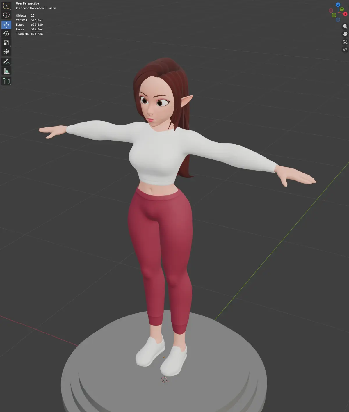 Закончил создание модели.
Улучшал свои навыки в Blender. | Сетка — социальная сеть от hh.ru