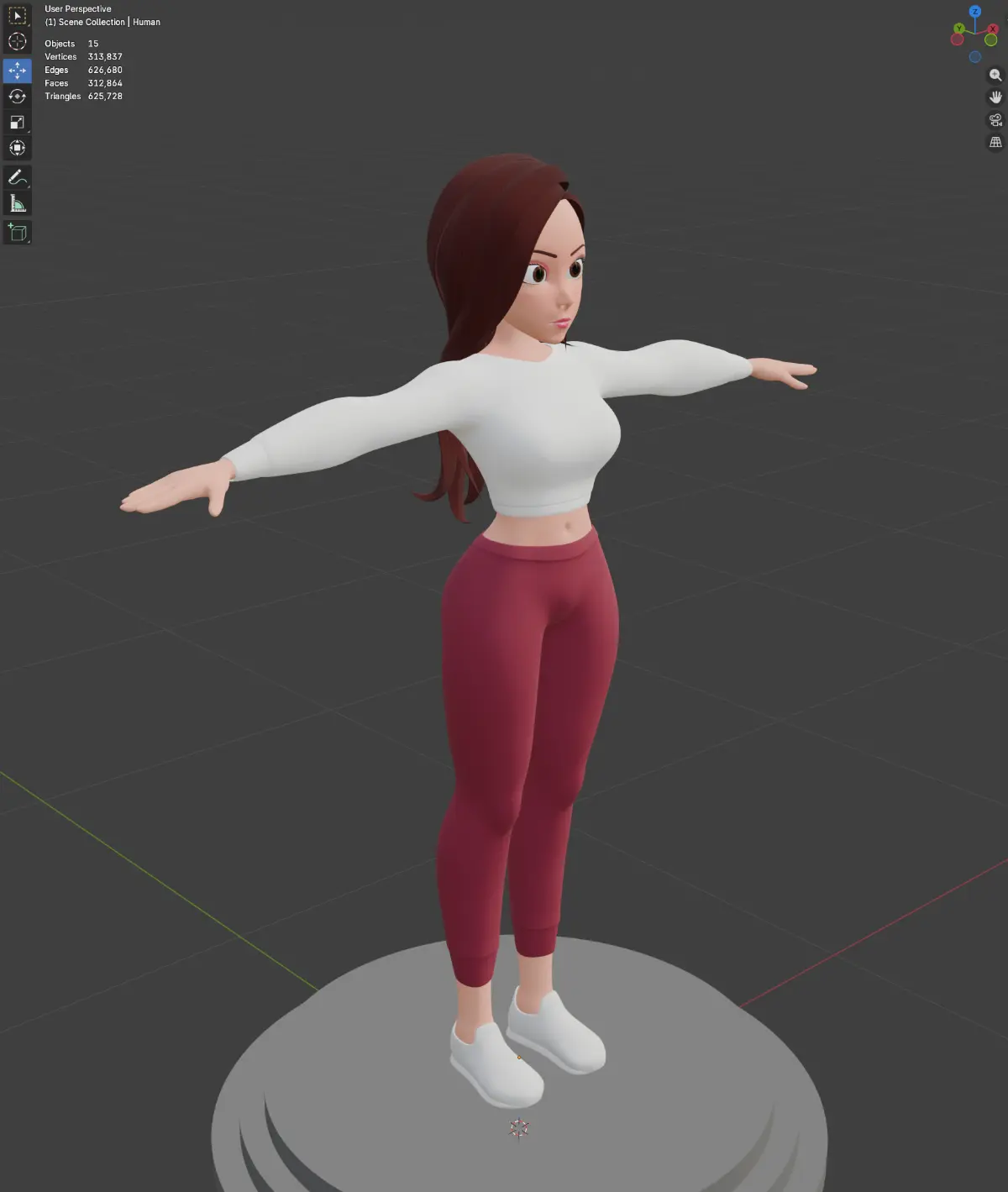 Закончил создание модели.
Улучшал свои навыки в Blender. | Сетка — социальная сеть от hh.ru