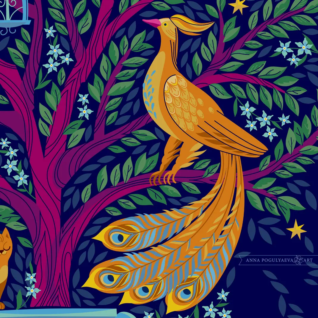 Истории ночного сада. Векторная иллюстрация | Сетка — социальная сеть от hh.ru