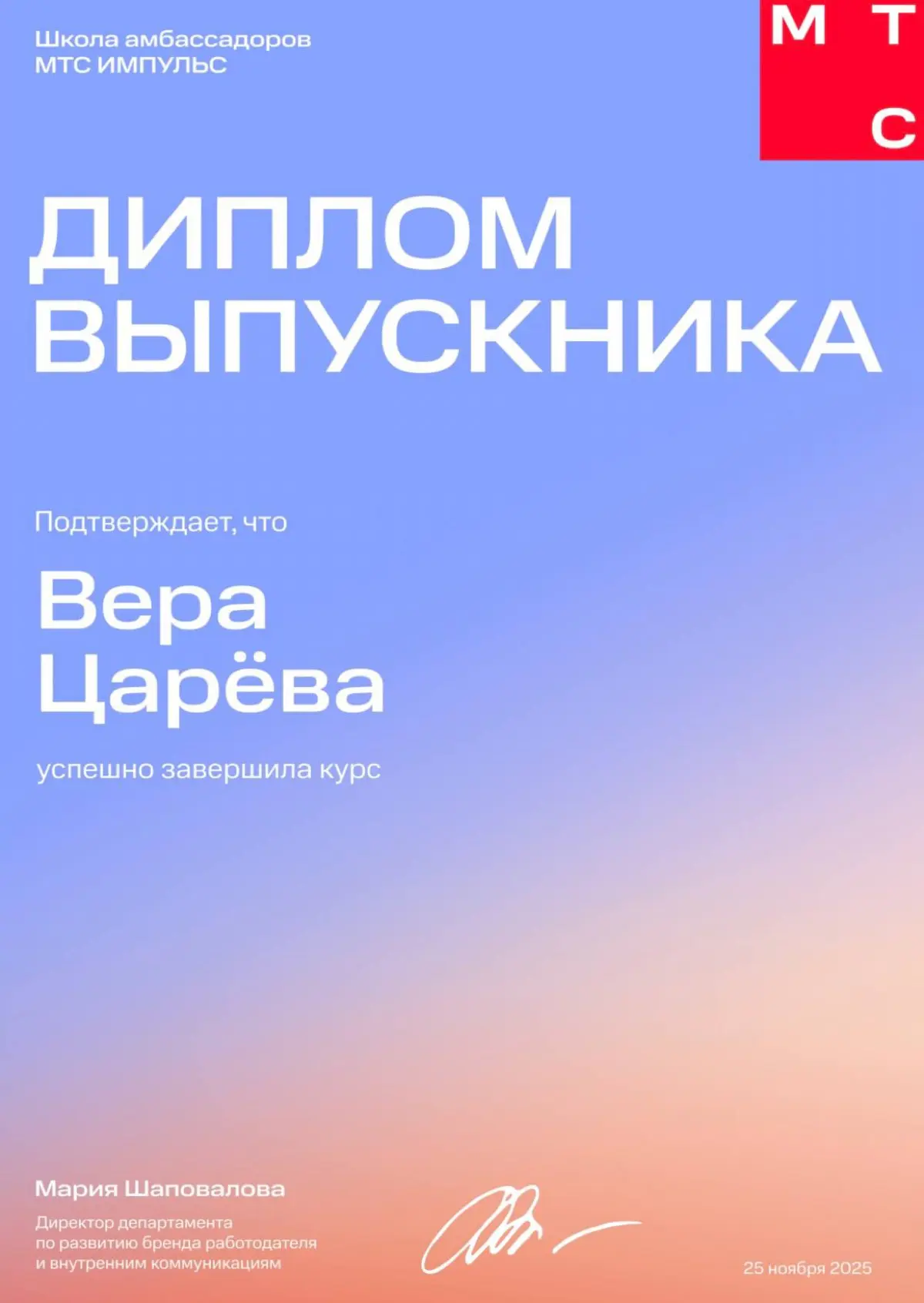 Закончилась Школа амбассадоров МТС | Сетка — социальная сеть от hh.ru