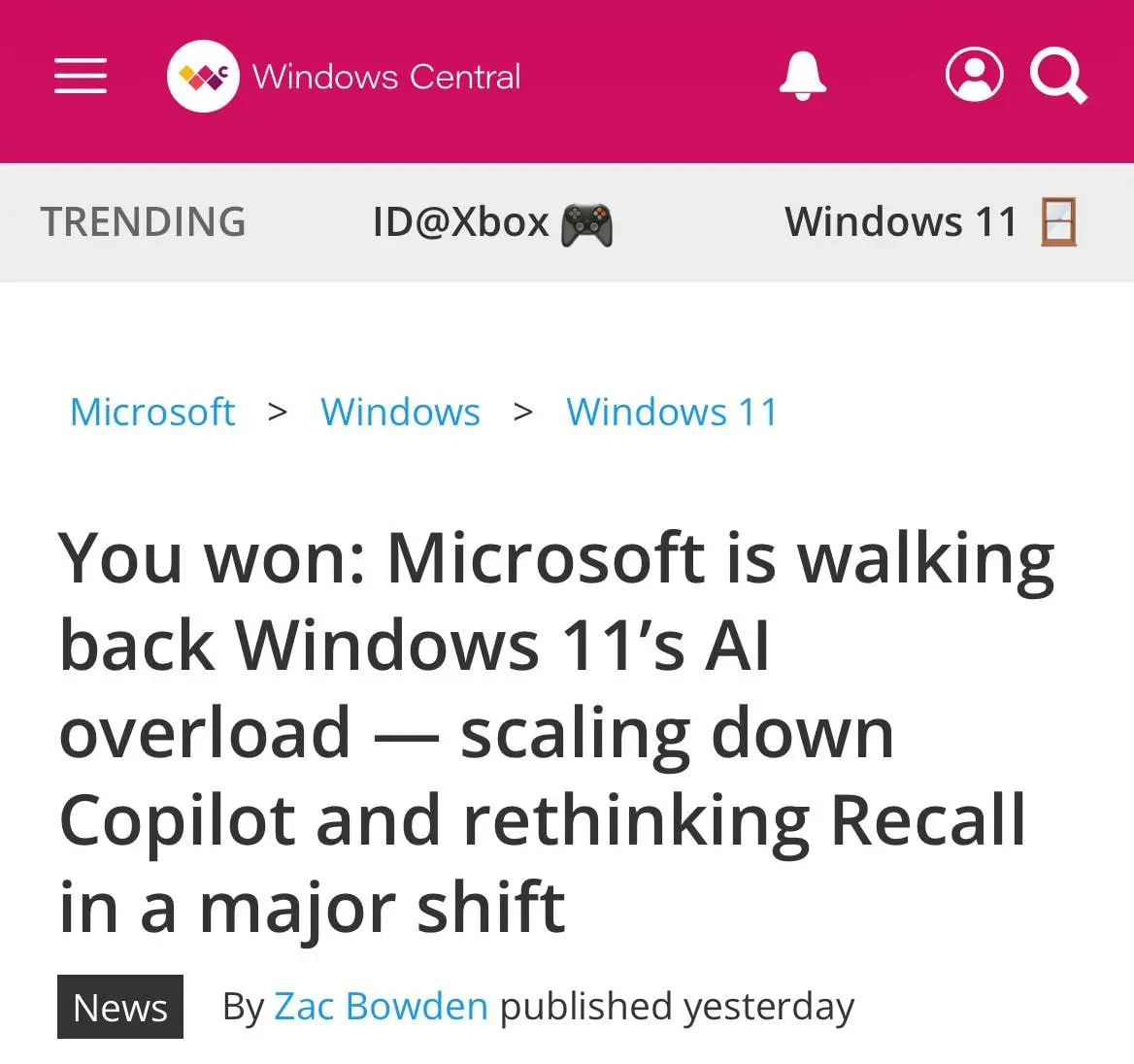 Microsoft СДАЛСЯ — в компании пообещали прекратить внедрение ИИ во все подряд | Сетка — социальная сеть от hh.ru