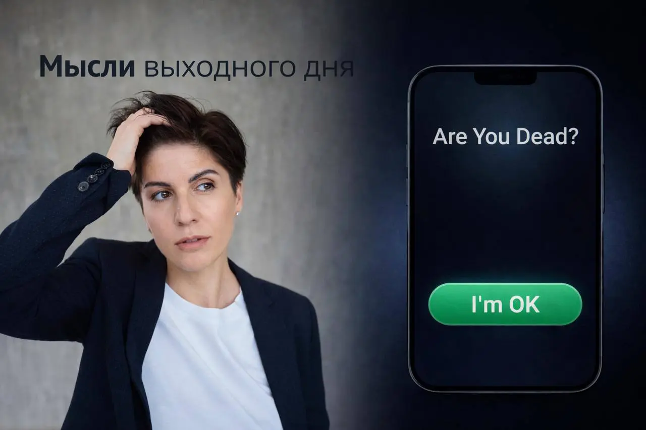 В Китае набирает популярность приложение с вызывающим названием «Ты жив?».
Раз в два дня пользователь должен нажать кнопку, подтверждая свою активность | Сетка — социальная сеть от hh.ru