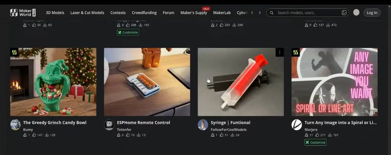 ☝🏻 https://makerworld.com/
Сайт MakerWorld, это платформа для обмена 3D-моделями для печати их на 3D-принтерах | Сетка — социальная сеть от hh.ru