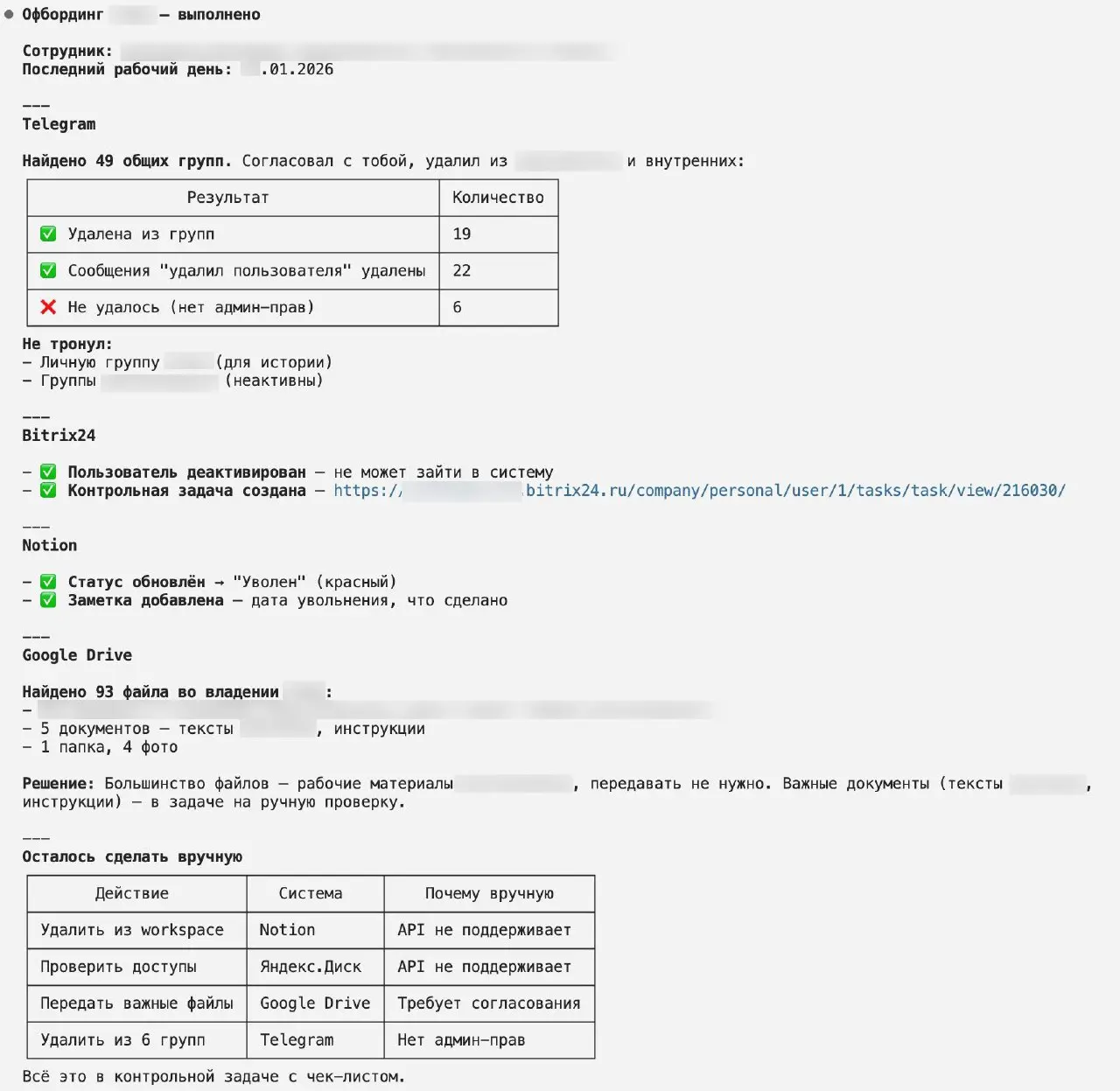 Собака-увольняка
Сделали бизнес процесс для увольнения или более политкорректно — оффбординга / отрицательного найма
История не частая, но зачем делать руками, если можно не делать руками, правильно?) | Сетка — социальная сеть от hh.ru
