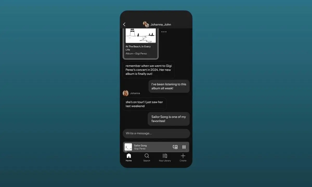 Spotify идёт ещё дальше и расширяет функцию сообщений, которую запустили полгода назад.
Теперь они запускают полноценные групповые чаты | Сетка — социальная сеть от hh.ru