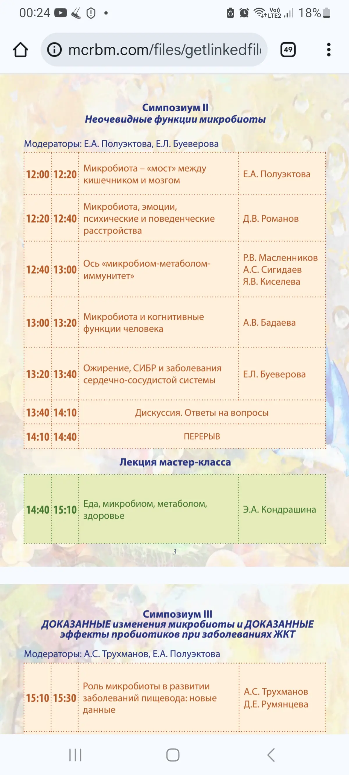 Общероссийская конференция «Микробиом-Метаболом-Воспаление-Б | Сетка — социальная сеть от hh.ru