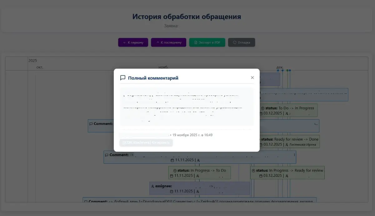 Хронология работ по задачам Jira. За пару кликов. Легко! | Сетка — социальная сеть от hh.ru