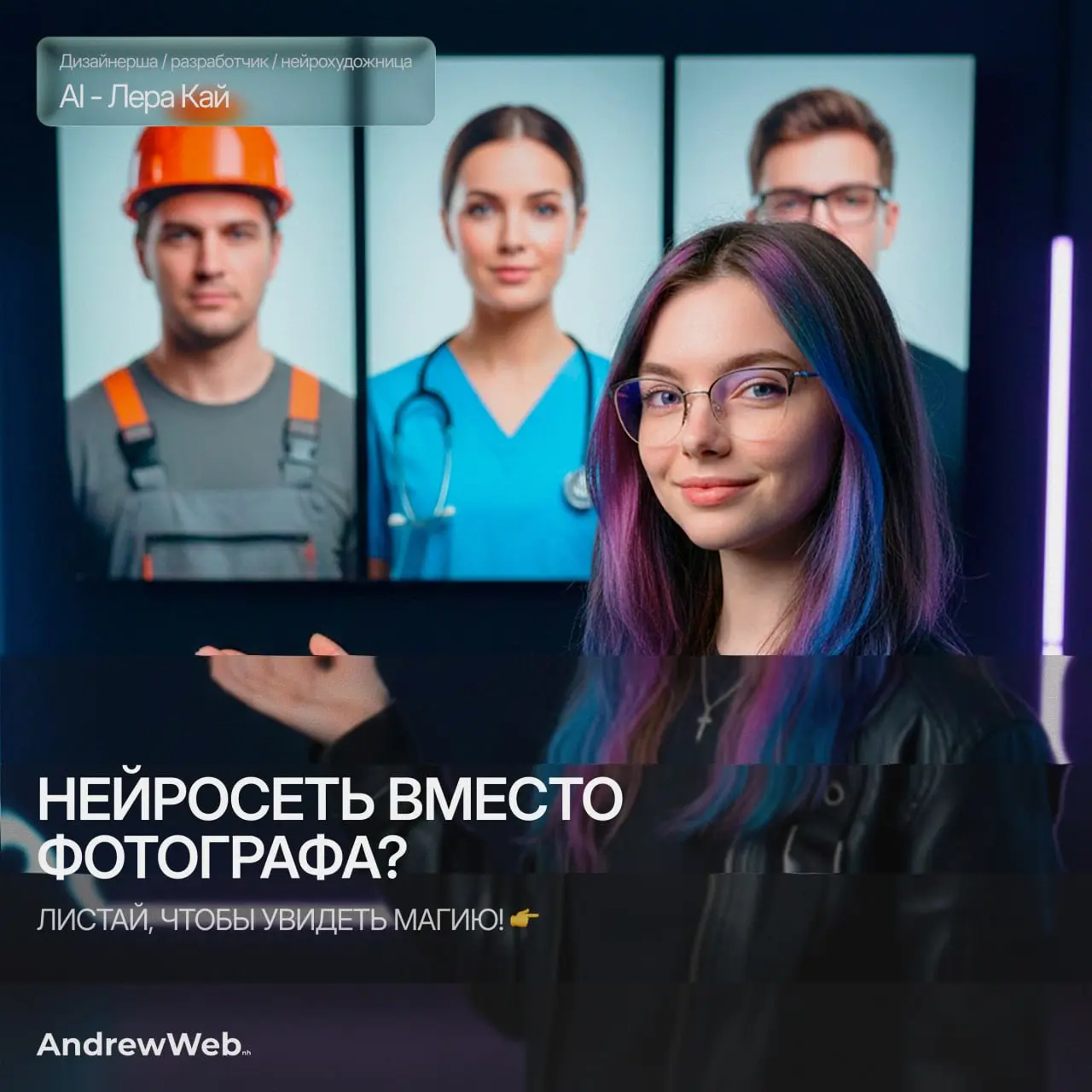 Гайз, делюсь свежим мини-кейсом, который может сэкономить вам (или вашим клиентам) кучу денег. 💸
Вместо того чтобы организовывать сложную съемку, мы сгенерили 3 идеальных персонажей для сайта | Сетка — социальная сеть от hh.ru