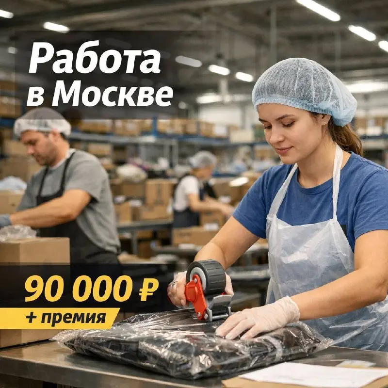 УПАКОВЩИК, УПАКОВЩИЦА, РАЗНОРАБОЧИЙ НА ПРОИЗВОДСТВО
От 90 000₽
Группа ВОК
• Москва
• Упаковка и фасовка
• +79999065555
Jober - удобный mini app с быстрым доступом к вакансиям | Сетка — социальная сеть от hh.ru