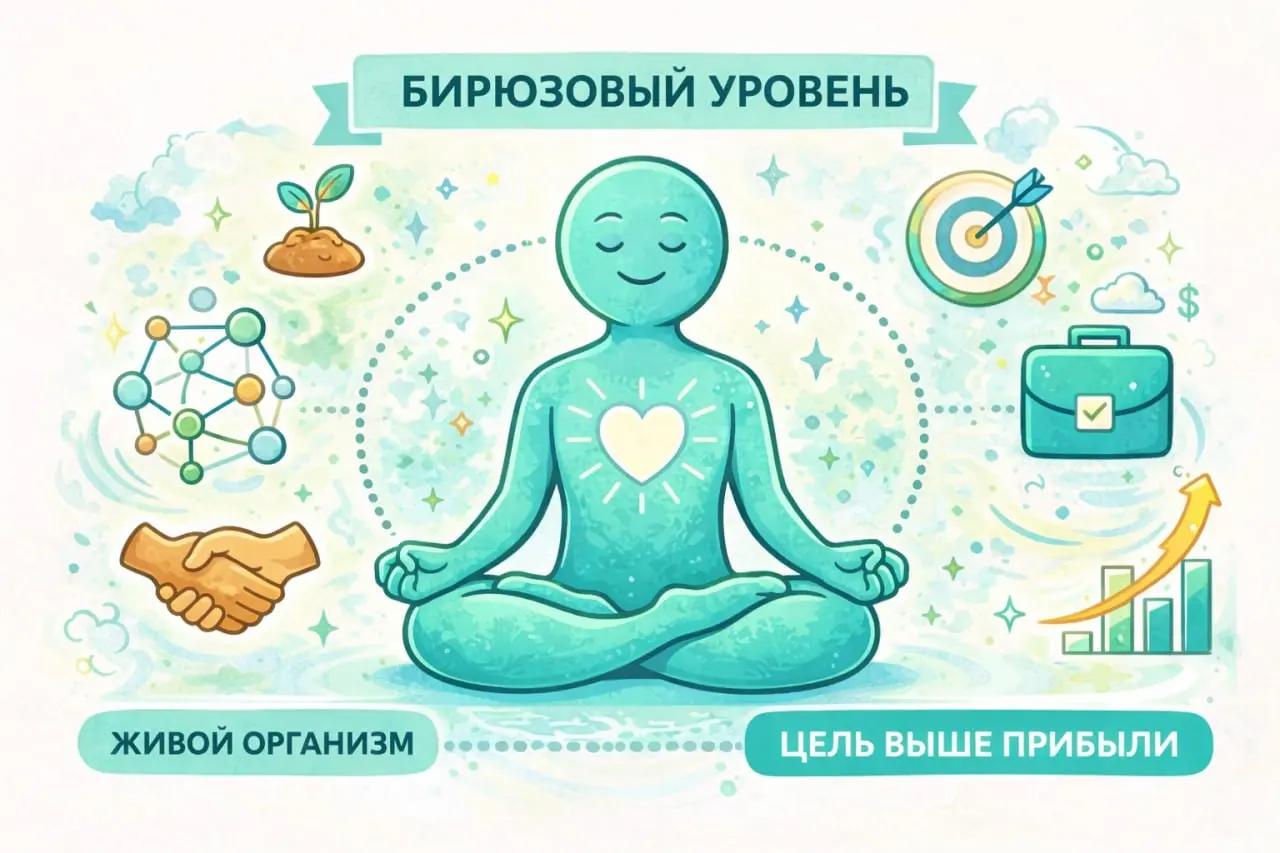 Почему бирюзовый уровень так часто считают утопией?
Потому что его пытаются скопировать, а не вырастить | Сетка — социальная сеть от hh.ru