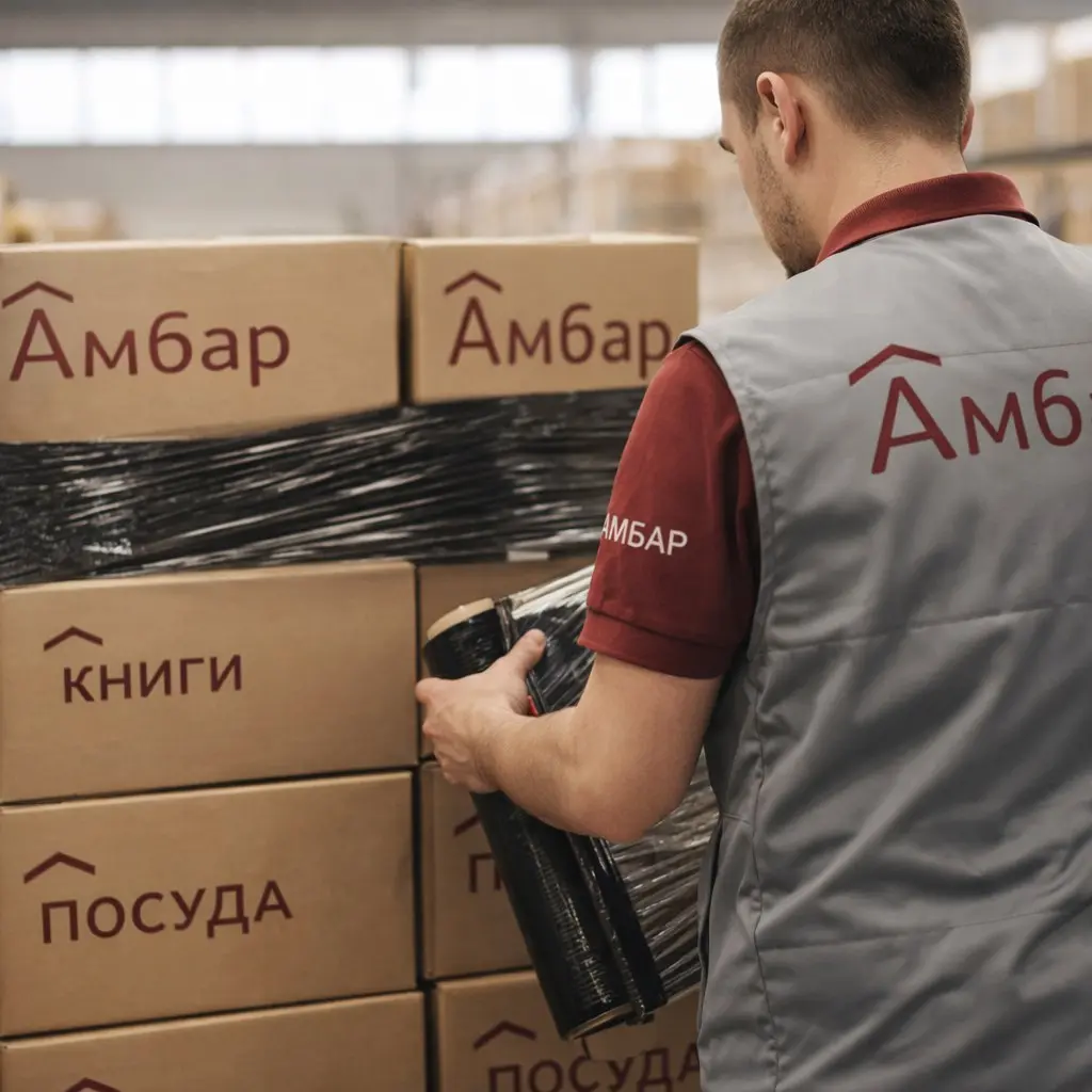 Для переезда выбирайте прозрачную пленку: под ней видно маркировку и сколы. Черная полезна лишь для конфиденциальности и защиты от солнца. Мы в «Амбар» пакуем в 3–5 слоев для надежности | Сетка — социальная сеть от hh.ru