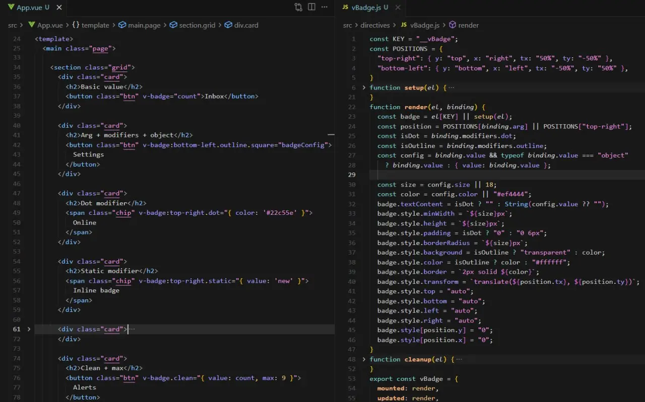 Где и когда применять директивы во vuejs? | Сетка — социальная сеть от hh.ru