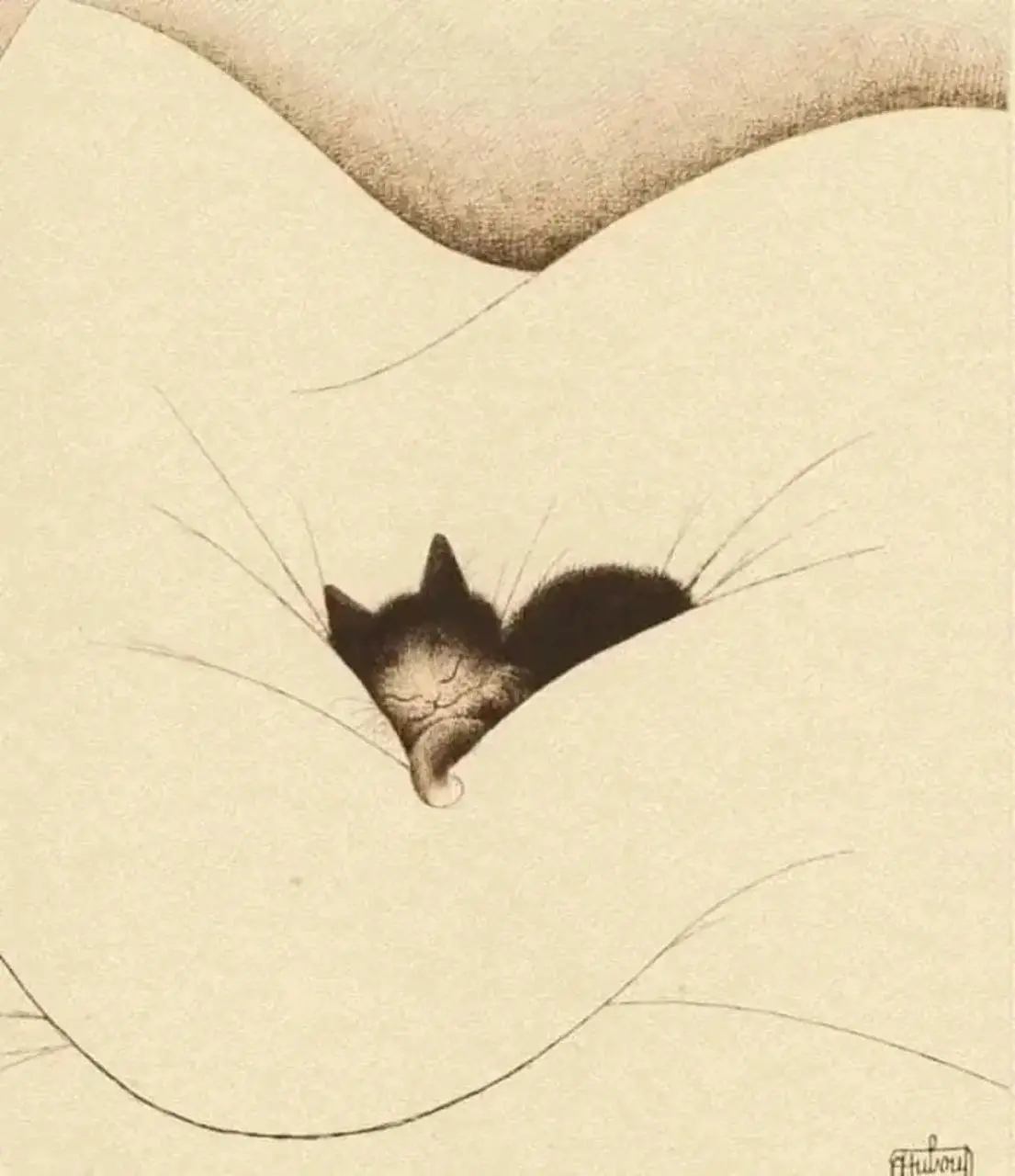 «*Кошка».
Альбер Дюбу.
🐈*  #котвыходногодня | Сетка — социальная сеть от hh.ru