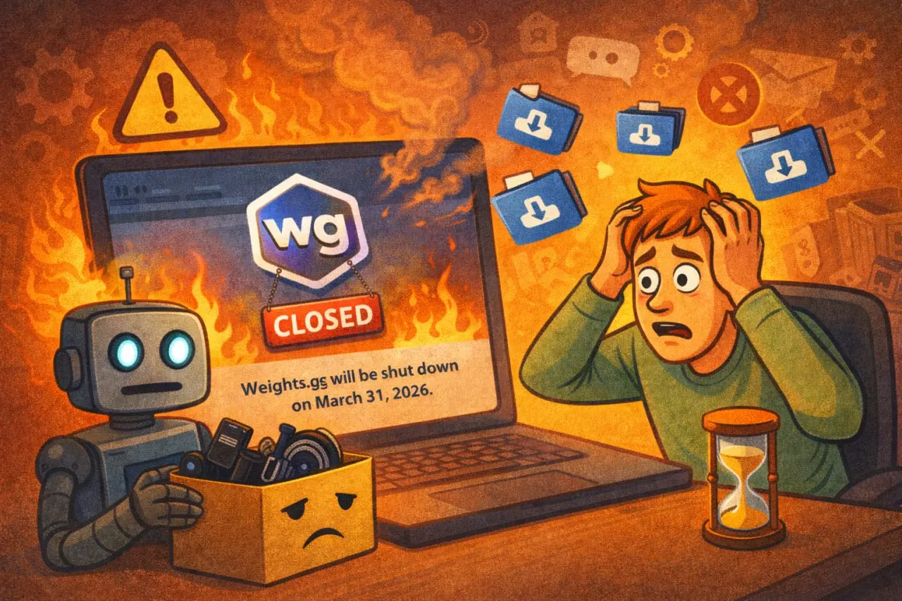 ⚠️ Проект Weights.gg объявил о сворачивании своей работы.
Сайт существовал с начала 2022 года и позиционировался как универсальная AI-платформа для креаторов | Сетка — социальная сеть от hh.ru