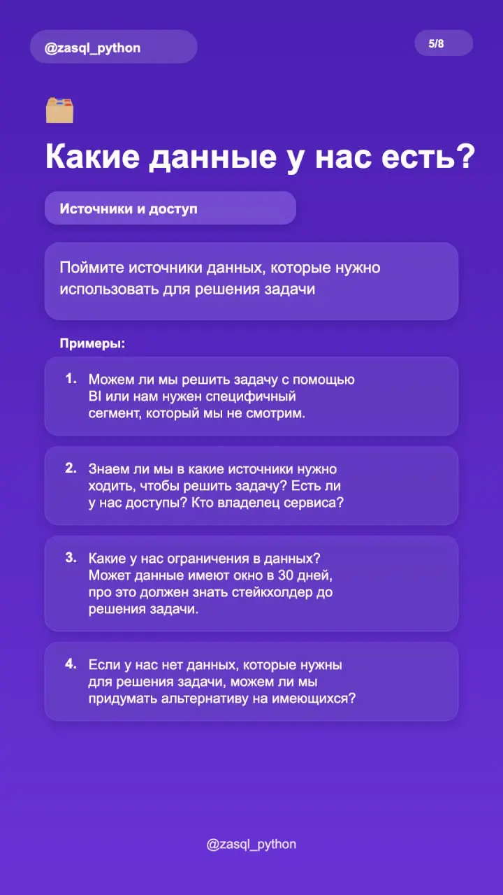 👍 Чек-лист аналитика: какие вопросы задать к задаче
Что важно понять до того, как браться за решение практически любой аналитической задачи | Сетка — социальная сеть от hh.ru