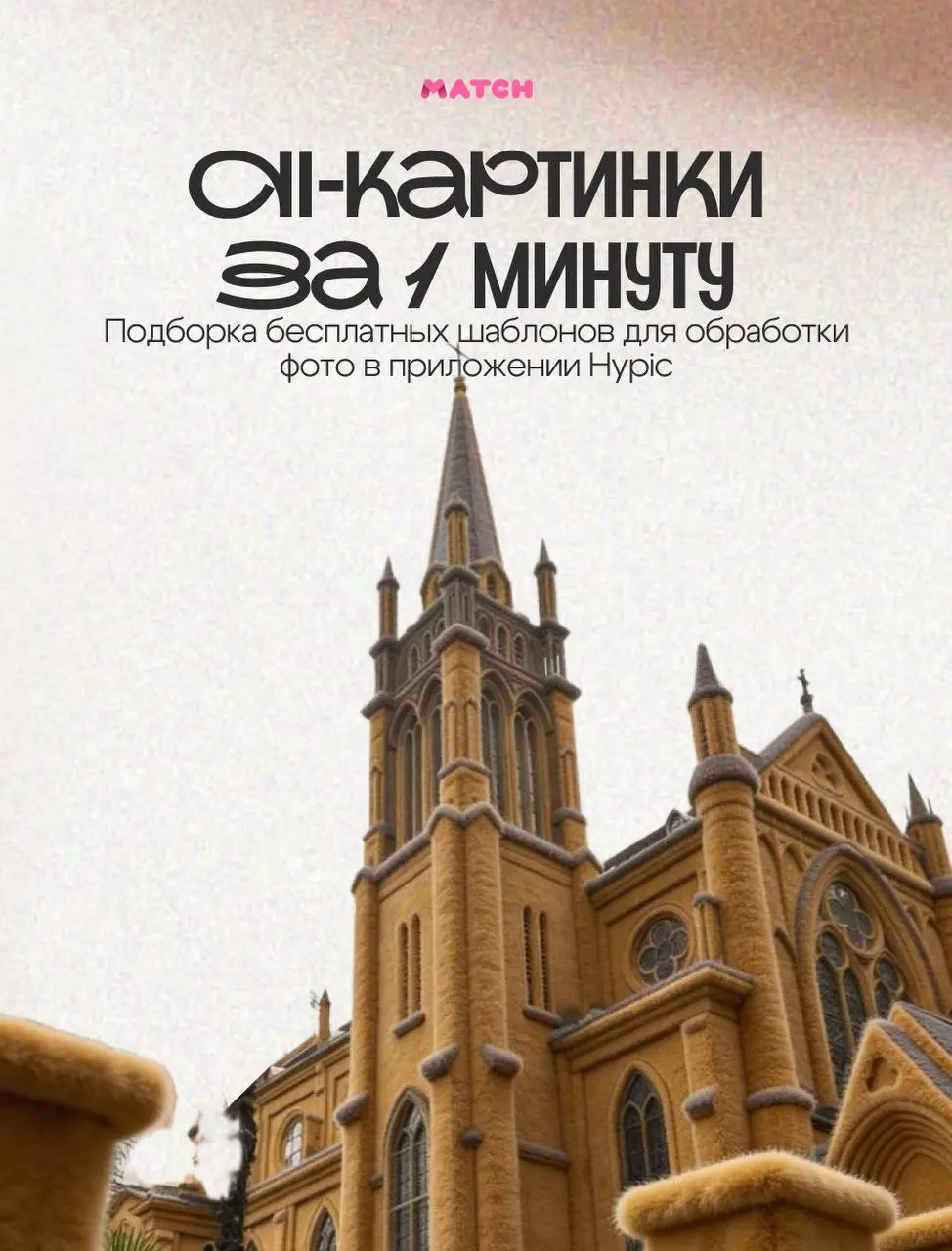 Ai-картинки за 1 минуту.
Если вы давно хотели попробовать нейрокартинки, но все не доходили руки — протестируйте шаблоны в Hypic.
Например:
1. Frosted Glass
2. LEGO
3. Fluffy Big Ben
4 | Сетка — социальная сеть от hh.ru