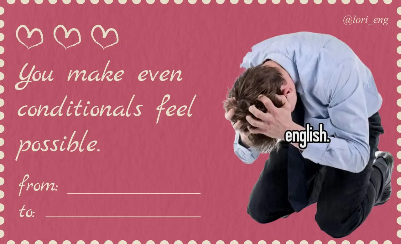 Valentine's Day cards 💌
Захотелось мне похихикать немного, поэтому ловите смешные валентинки для ваших учеников
От вас требуется лишь ❤️‍🔥 | Сетка — социальная сеть от hh.ru