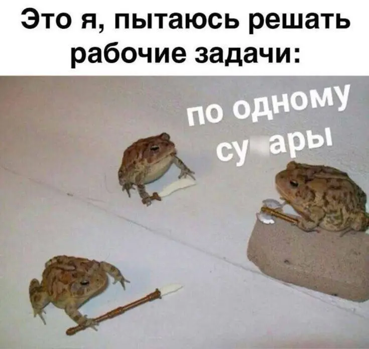 Когда спросили как ты с этим всем справляешься…
#мемы #тема
Кроме шуток, единственный способ доводить что угодно до результата — 💯 фокус на одной вещи | Сетка — социальная сеть от hh.ru