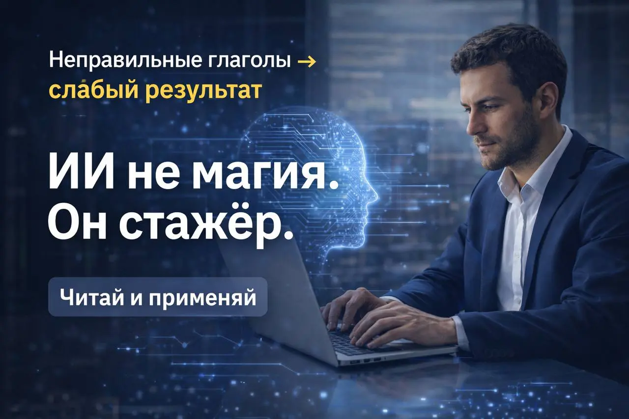 Кейс - Промт 2
Многие предприниматели ждут от ИИ невозможного.
Запускают чат, пишут пару слов — и ждут результата уровня топ-специалиста.
Но ИИ работает не так | Сетка — социальная сеть от hh.ru