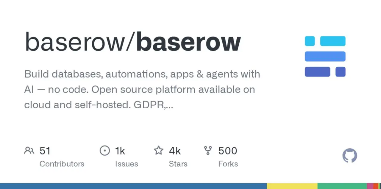 Репозиторий дня: Baserow – опенсорсная замена AirTables
В связи с блокировкой российских аккаунтов в популярном сервисе AirTables, который многие использовали для удобной работы с таблицами и даже как... | Сетка — социальная сеть от hh.ru