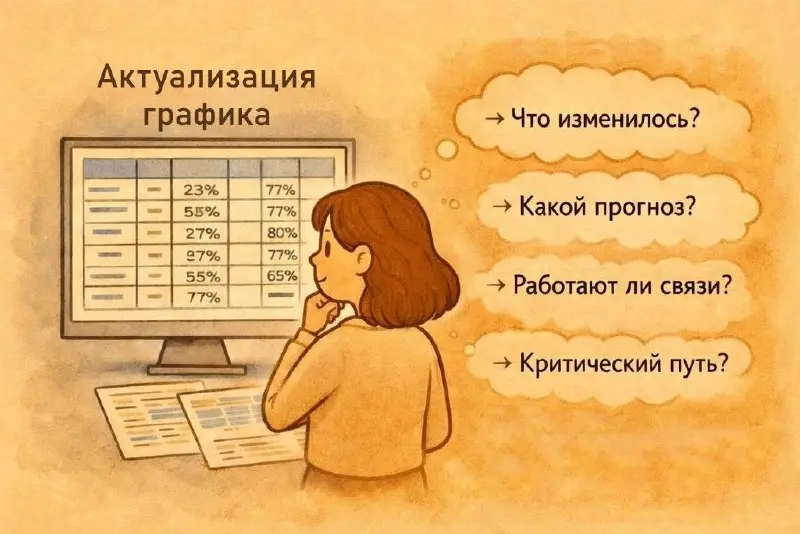 Актуализация — это не заполнение ячеек
Самая частая проблема, которую я вижу на проектах: график есть, но он не живёт | Сетка — социальная сеть от hh.ru