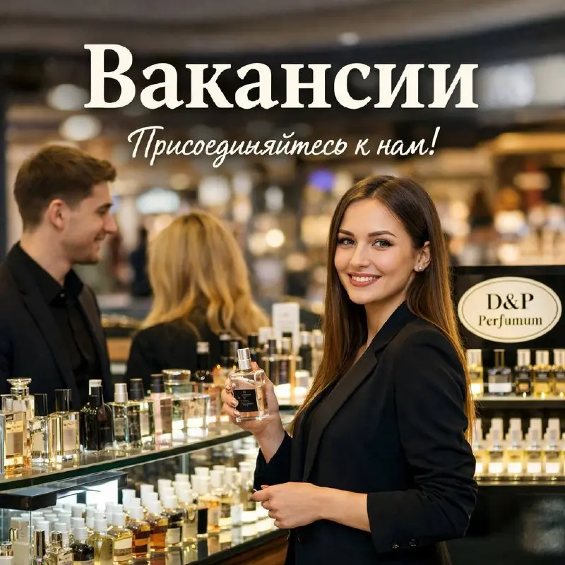 ПРОДАВЕЦ КОНСУЛЬТАНТ, МЕНЕДЖЕР ПО ПРОДАЖАМ ПАРФЮМЕРИИ
От 70 000₽
D&P Perfumum
• Москва
• Розничная торговля
• +79259084569
Jober - удобный mini app с быстрым доступом к вакансиям | Сетка — социальная сеть от hh.ru