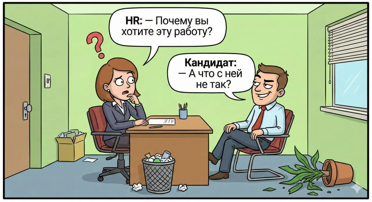 пересматривал запись интервью с потенциальным кандидатом.
Услышал следующий диалог😀: | Сетка — социальная сеть от hh.ru