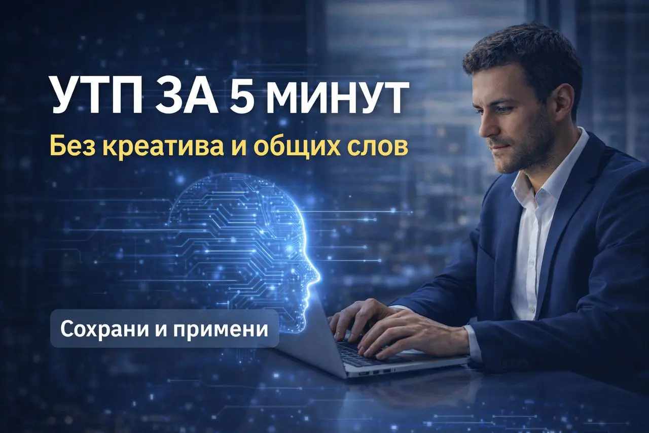 Кейс - Промт 3
Большинство предпринимателей застревают на одном и том же этапе —
они не могут нормально сформулировать своё УТП | Сетка — социальная сеть от hh.ru