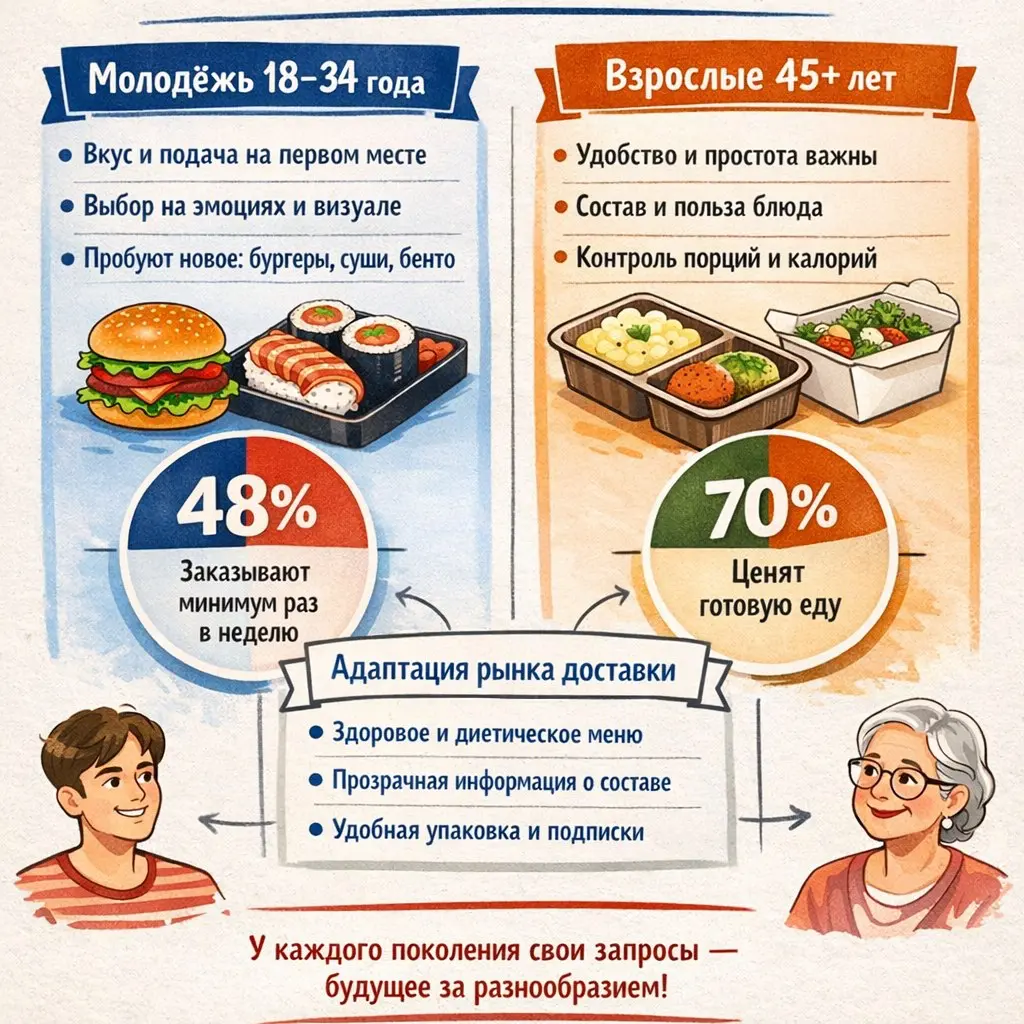 Молодёжь ищет вкус, взрослые — удобство | Сетка — социальная сеть от hh.ru