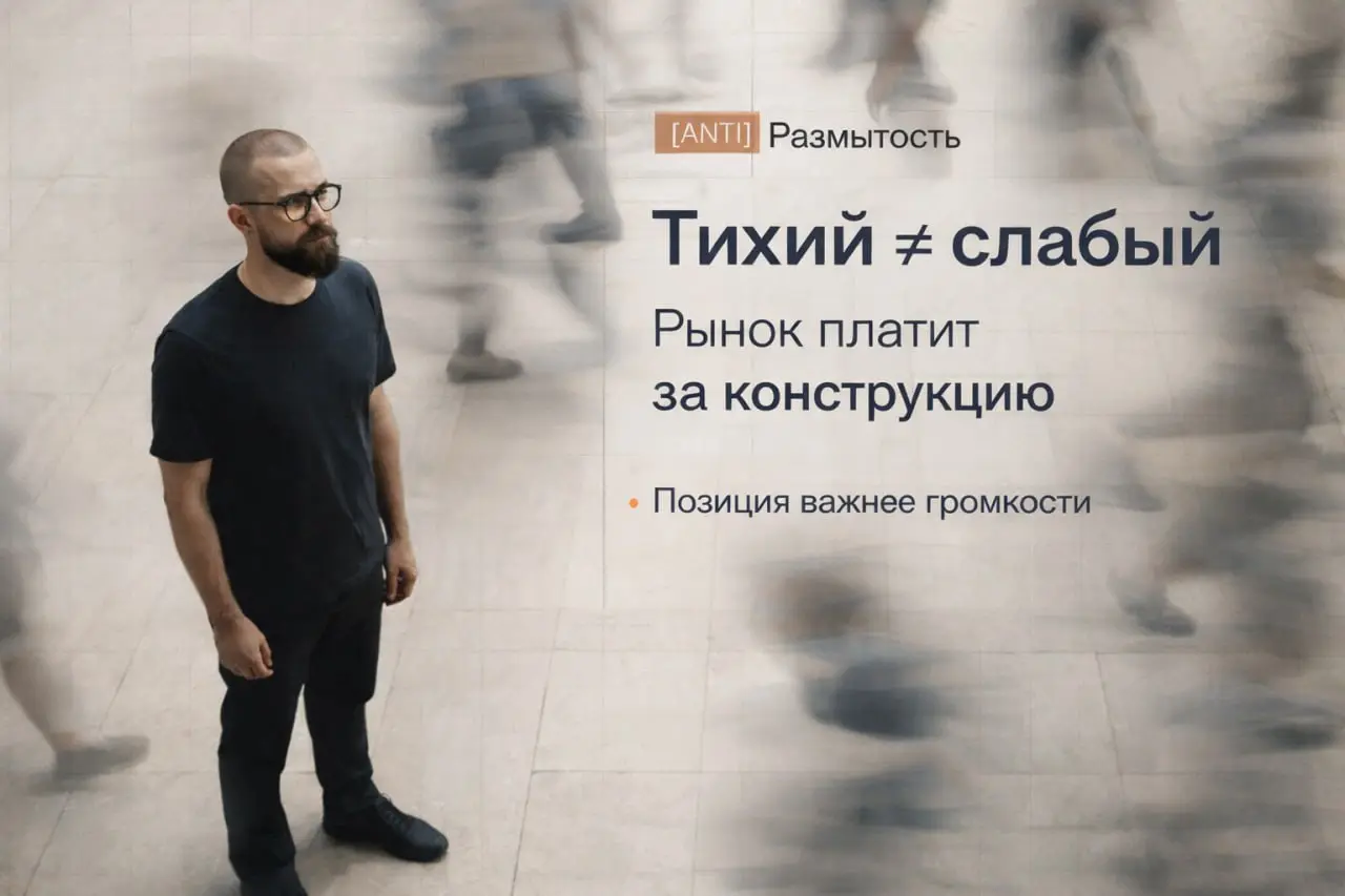 Тихий ≠ слабый – ошибка, которая ломает карьеру
Почему годами внушали «говори громче», хотя рынок платит за ясную позицию и конкретную ответственность
Помню один вечерний разговор с таким экспертом | Сетка — социальная сеть от hh.ru