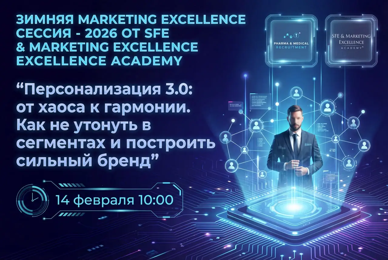 14 февраля в 10:00 (Мск) пройдет зимняя Marketing Excellence-сессия от SFE & Marketing Excellence Academy. В этот раз тема прям из повестки 2026: персонализация | Сетка — социальная сеть от hh.ru