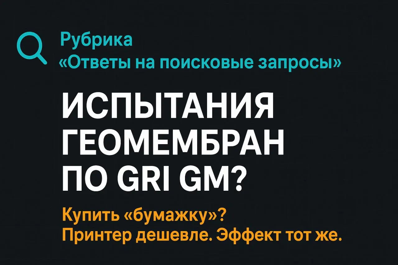 🔎 Рубрика “Ответы на поисковые запросы”
В последние недели один из популярных запросов:
«проведение испытаний GRI GM в РФ»
«анализ геомембраны по GM13 купить»
«испытания геомембраны по GM13 купить»
Чт... | Сетка — социальная сеть от hh.ru
