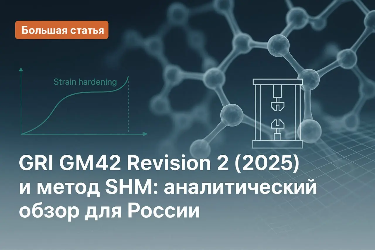 📘 "Большая статья" уже на сайте:
GRI GM42 Revision 2 (2025) и судьба метода SHM в российской практике
GSI выпустил обновлённую спецификацию GRI GM42 — новый мировой ориентир долговечности HDPE-геомемб... | Сетка — социальная сеть от hh.ru