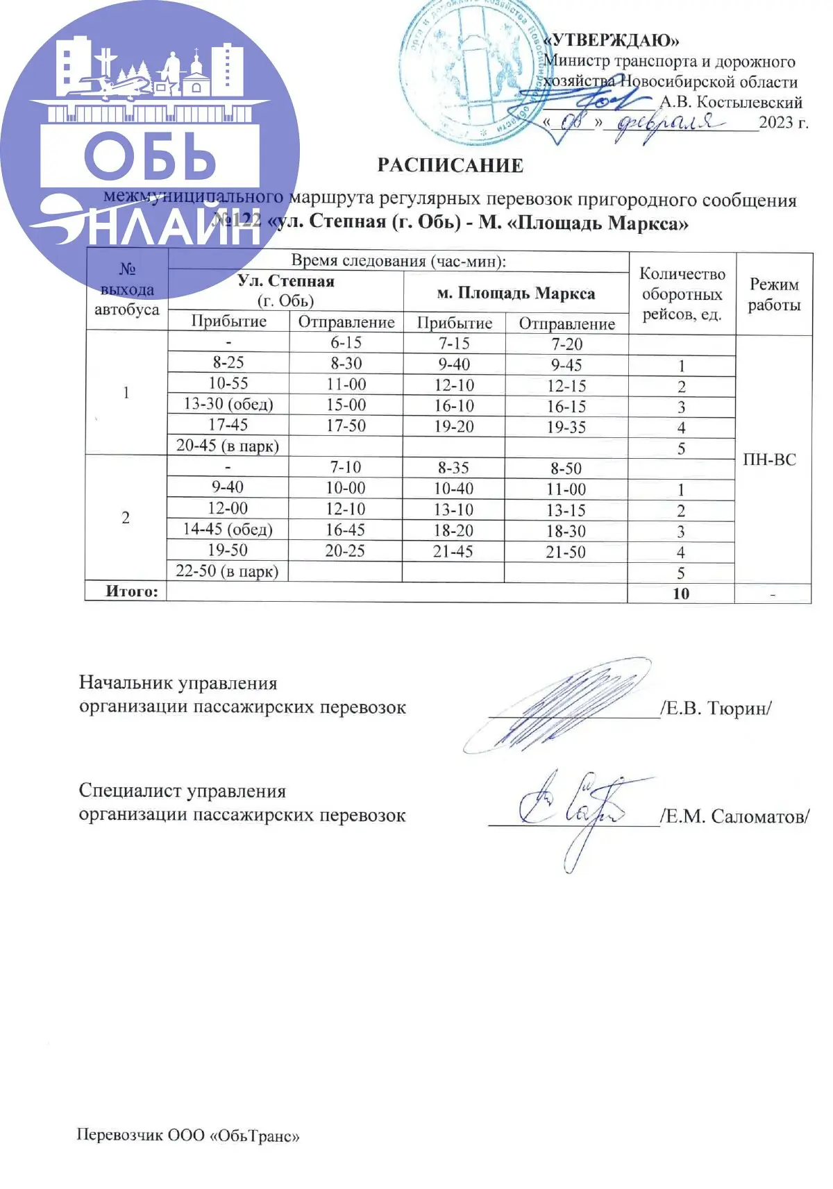 ↗ Расписание маршрута автобуса №122 "Степная — площадь Маркса"
vk.ru
Подробнее на https://vk.com/ob.gorod
#городобь #городобьонлайн #толмачево | Сетка — социальная сеть от hh.ru