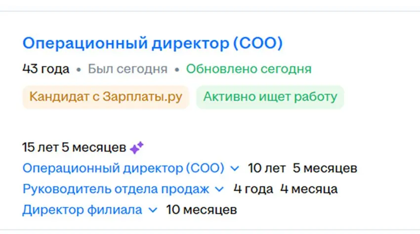 ПОСЛЕДНЕЕ ОБНОВЛЕНИЕ hh: СУММИРОВАНИЕ ОПЫТА НА СХОЖИХ ПОЗИЦИЯ
Старые резюме с простым перечислением всех мест работы из трудовой книжки уходят в прошлое | Сетка — социальная сеть от hh.ru