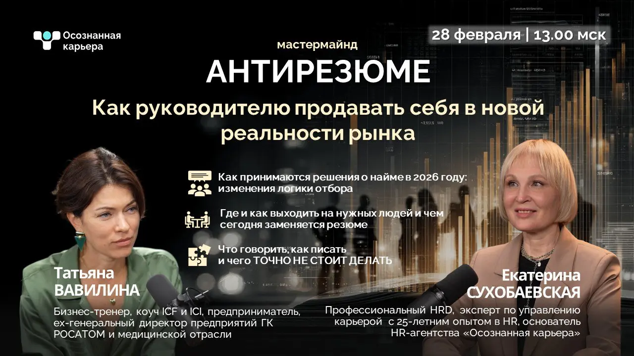 Мастермайнд: Антирезюме | Сетка — социальная сеть от hh.ru