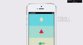 Touch device jelly menu concept - Анимация желейного меню при прокрутке. Реализована с помощью JS и CSS.
https://codepen.io/sol0mka/pen/AEbgXK | Сетка — социальная сеть от hh.ru