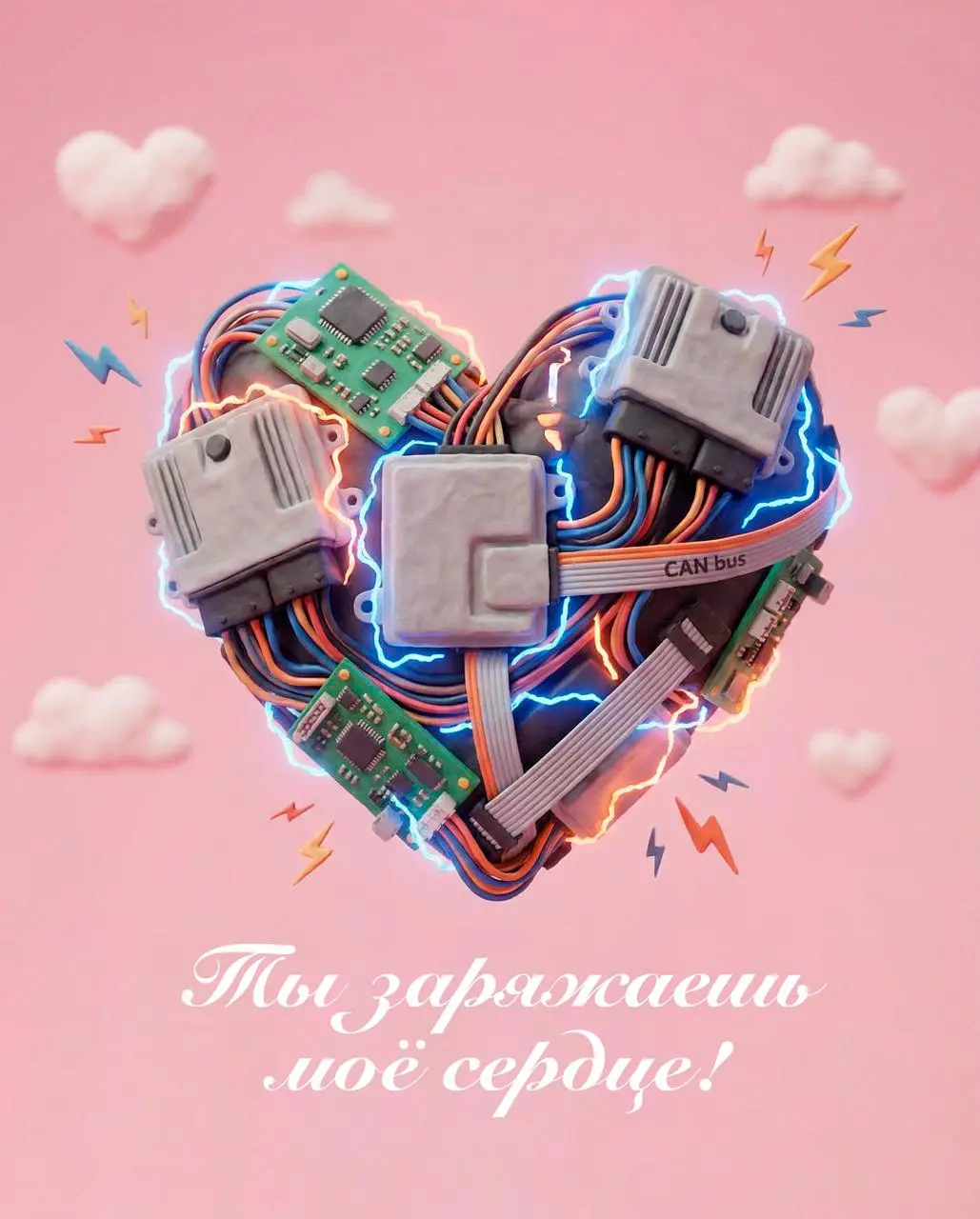 Сделал валентинки, для своих колег из телематики и диагностики | Сетка — социальная сеть от hh.ru