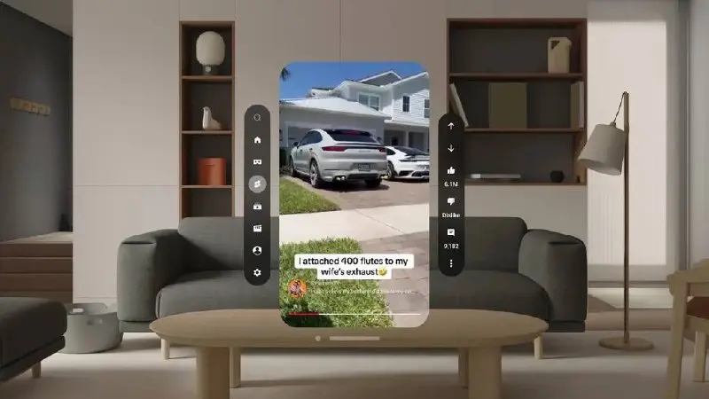 Для Apple Vision Pro стало доступно официальное приложение YouTube — теперь сервис работает нативно в visionOS | Сетка — социальная сеть от hh.ru