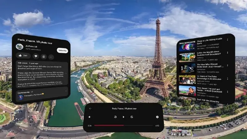 Для Apple Vision Pro стало доступно официальное приложение YouTube — теперь сервис работает нативно в visionOS | Сетка — социальная сеть от hh.ru