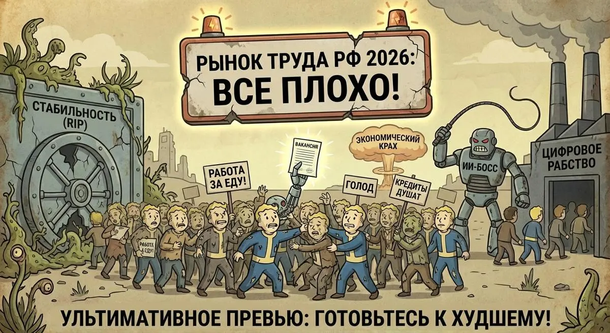 Рынок труда сломался, но делает вид, что всё ок
Рынок труда сейчас выглядит как шизофрения.
По цифрам всё красиво: безработица 2%, «на одного безработного 4–5 вакансий», HR уверены, что профиков полно | Сетка — социальная сеть от hh.ru