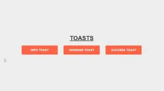 TOASTS - Пример реализации всплывающих уведомлений: информационное, предупреждающее уведомления и уведомление об успехе. Реализовано с помощью CSS и JS.
https://codepen.io/mrtrimble/pen/mdEgzzR | Сетка — социальная сеть от hh.ru