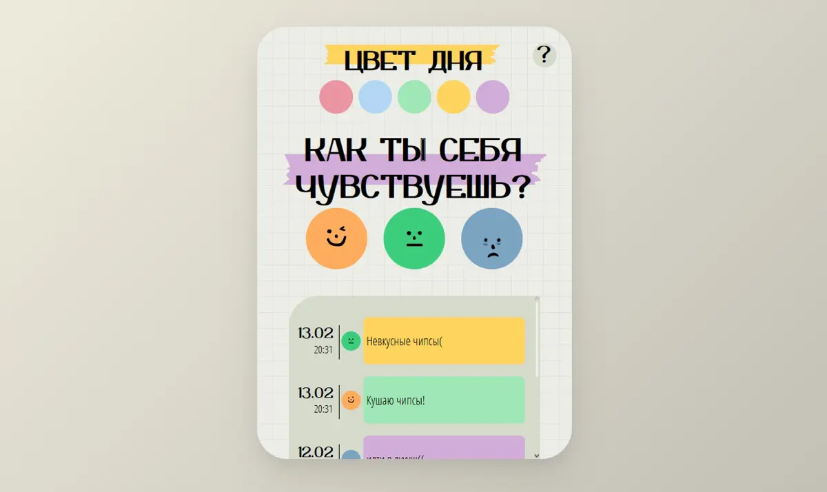 Mood Journal — трекер настроения. | Сетка — социальная сеть от hh.ru