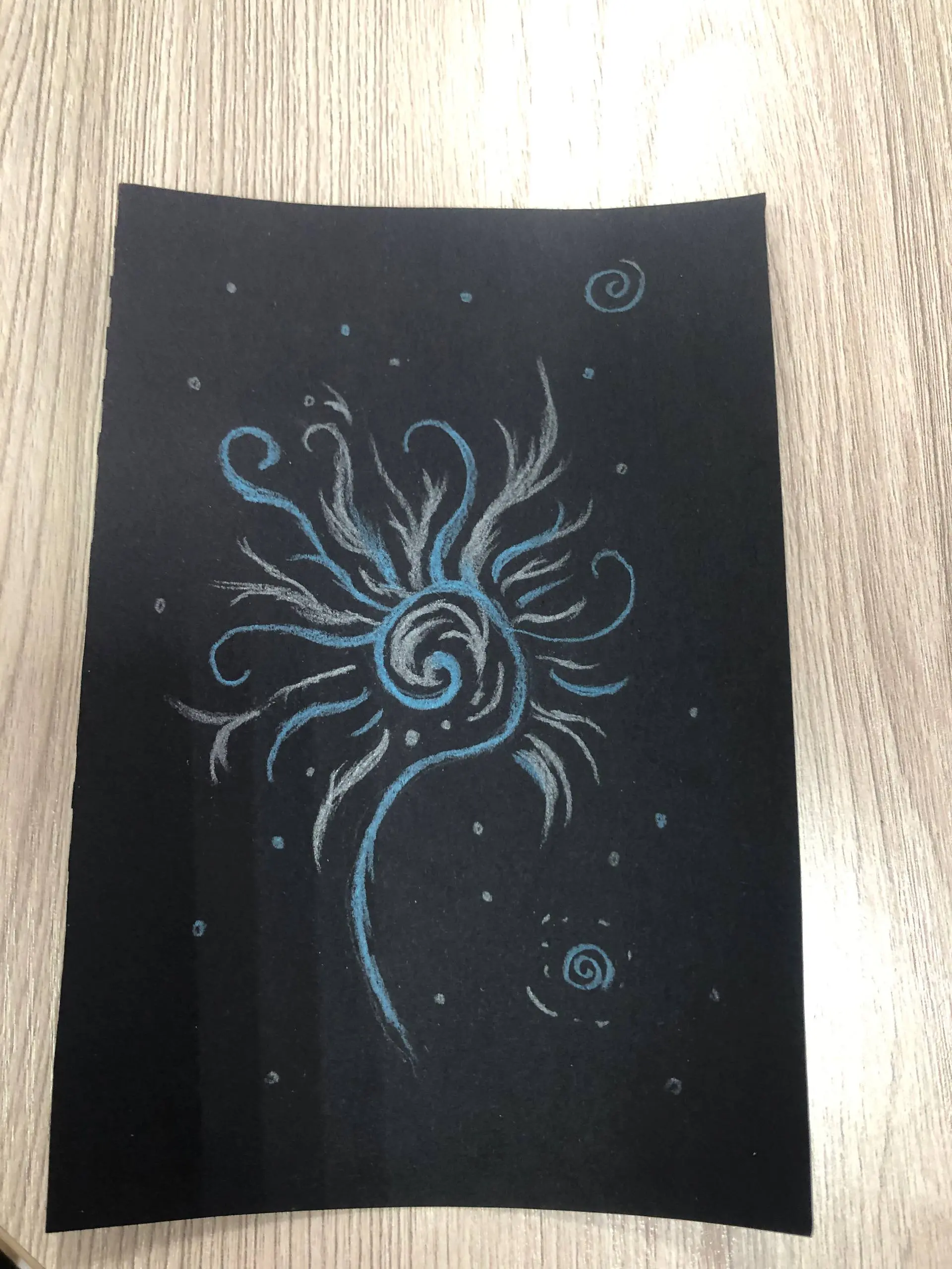 🌀Немного моих абстракций с акции в библиотеке.
абстракции на черном не так популярны.
☺️Рада, что ребятам понравился процесс их создания.
Я получила обратную связь от уже созданных работ | Сетка — социальная сеть от hh.ru