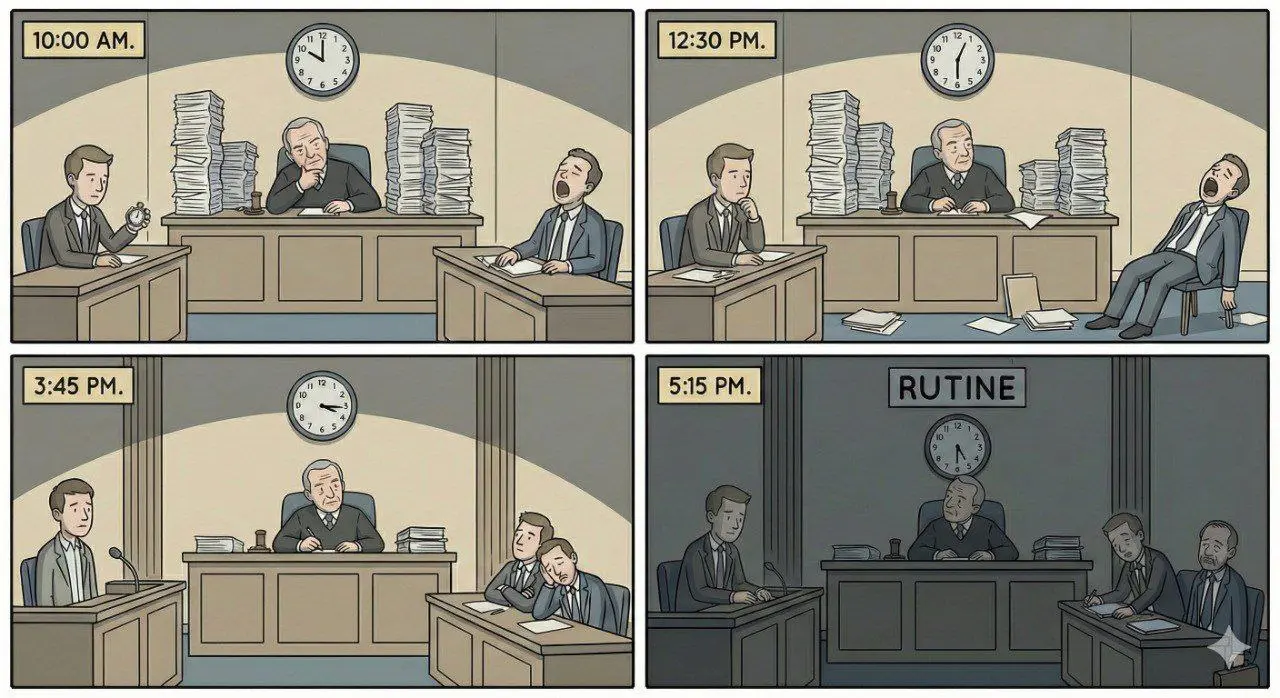 РУТИННОСТЬ СУДЕБНЫХ ПРОЦЕССОВ: ПОЧЕМУ КИНО ВРЕТ
Вчера, выходя из зала после очередного заседания, поймал себя на мысли: насколько судебные процессы — это рутина для их профессиональных участников | Сетка — социальная сеть от hh.ru