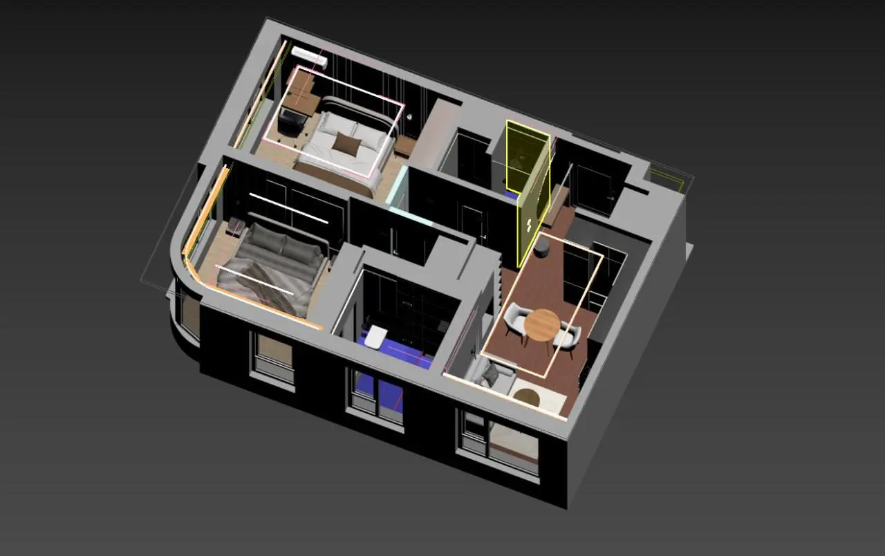 Всем привет! Снова на связи с очередной главой сериала «Как я квартиру визуализирую» 👷‍♂️📐
Рад сообщить, что самое нудное позади — с моделированием покончено! 🎉 Можно было бы, конечно, сказать, что эт... | Сетка — социальная сеть от hh.ru