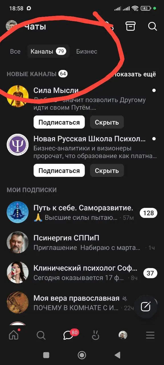 ВКонтакте готовится к уничтожению Телеги..сегодня вывели отдельную закладку уже Каналы | Сетка — социальная сеть от hh.ru