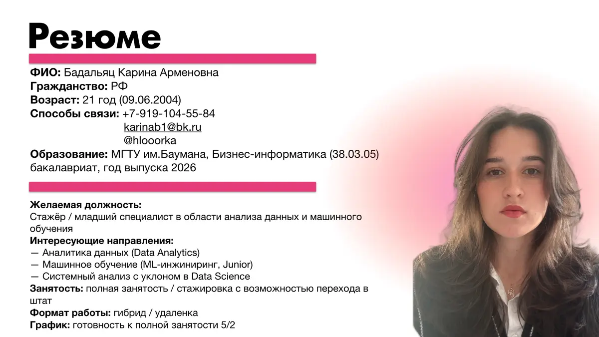 Мое обновленное резюме | Сетка — социальная сеть от hh.ru