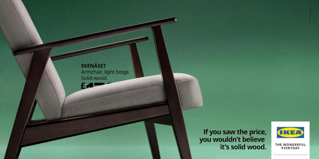 Классное смещение фокуса от Ikea. Они буквально прикрыли цену своими товарами.
Да, обычно покупателей раздражает, когда они не могут сразу найти ценник | Сетка — социальная сеть от hh.ru